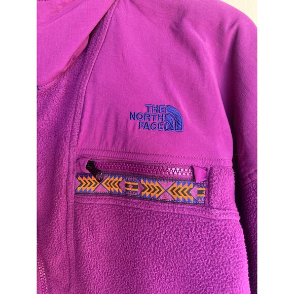 Women's The North Face 92 Rage Retro Fleece Full Zip Jacket Purple Large $120 - Picture 15 of 16